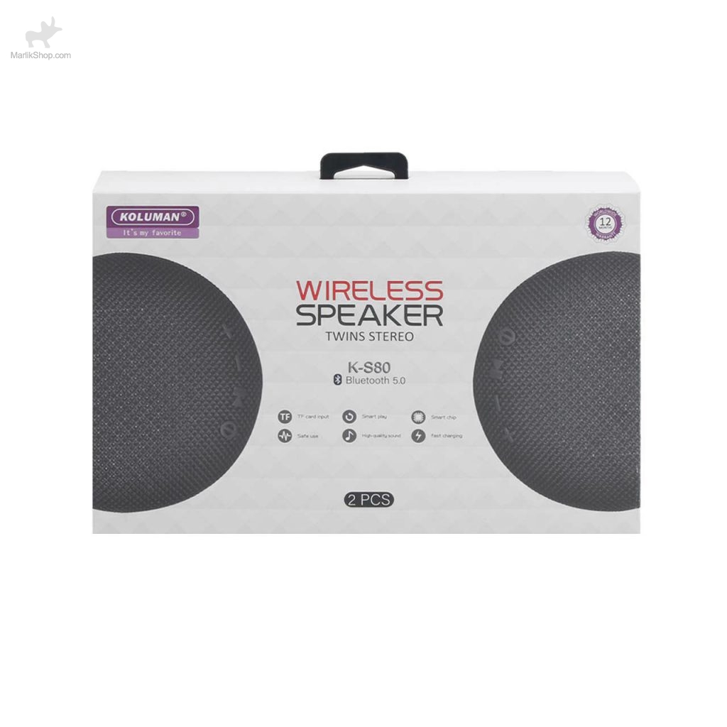اسپیکر بی سیم   اسپیکر بی سیم Koluman مدل K-S80-نقره ای