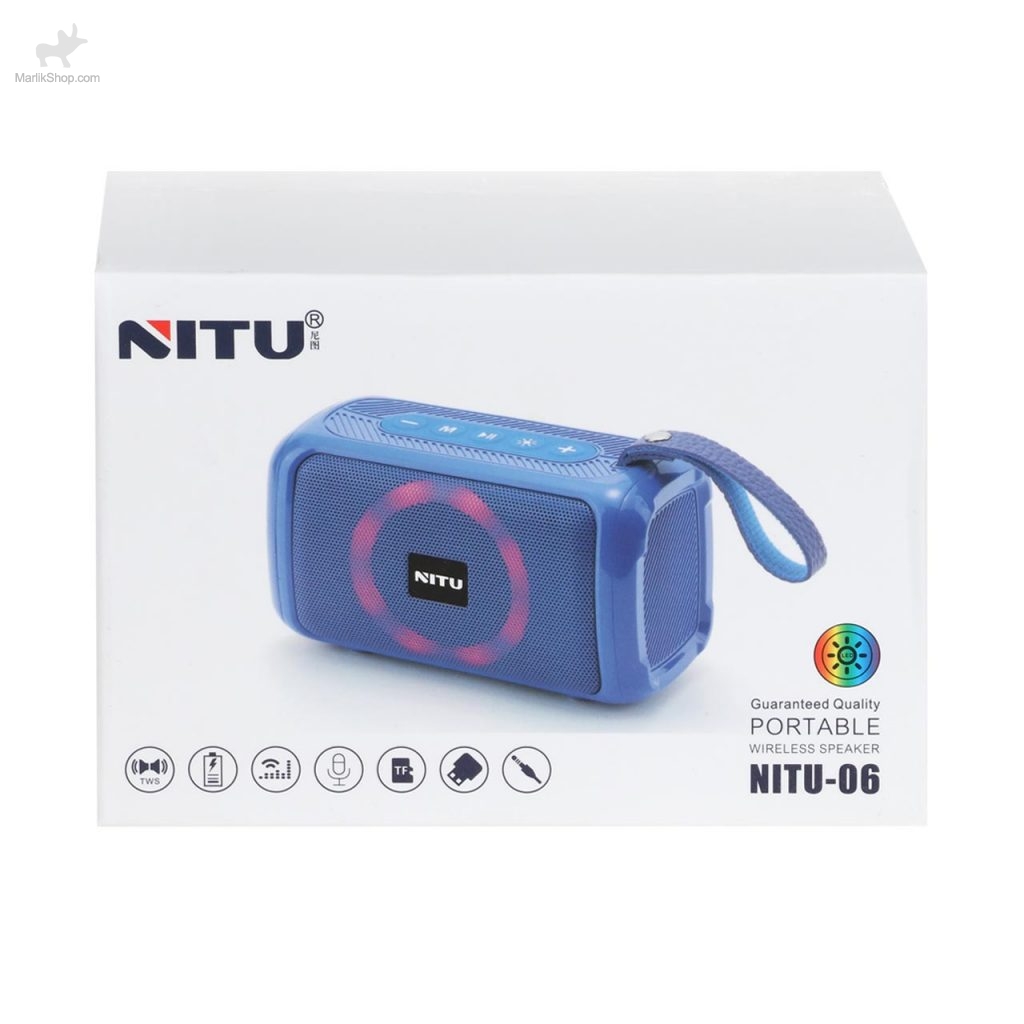 اسپیکر بی سیم NITU مدل NITU-06 – قرمز طوسی