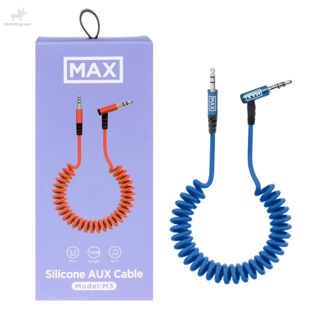 کابل صدا 1.8 متری MAX AUX مدل M3 – آبی