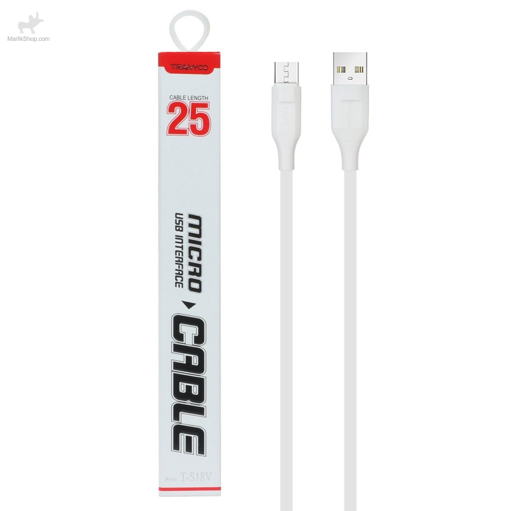 کابل شارژ فست پاوربانک اندروید TRANYOO مدل T-S18V –