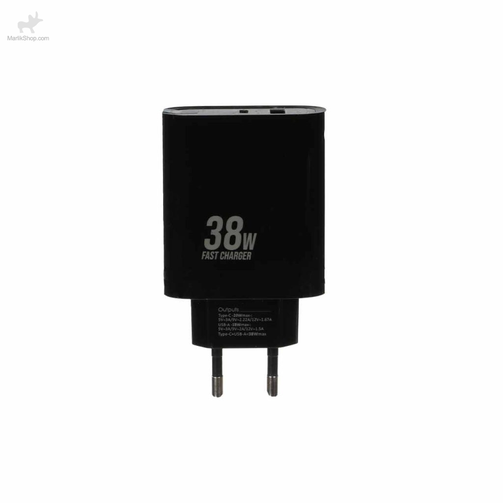 شارژر دیواری PD و فست دو پورت تسکو مدل TTC66 38W همراه با کابل شارژ TYPE-C –