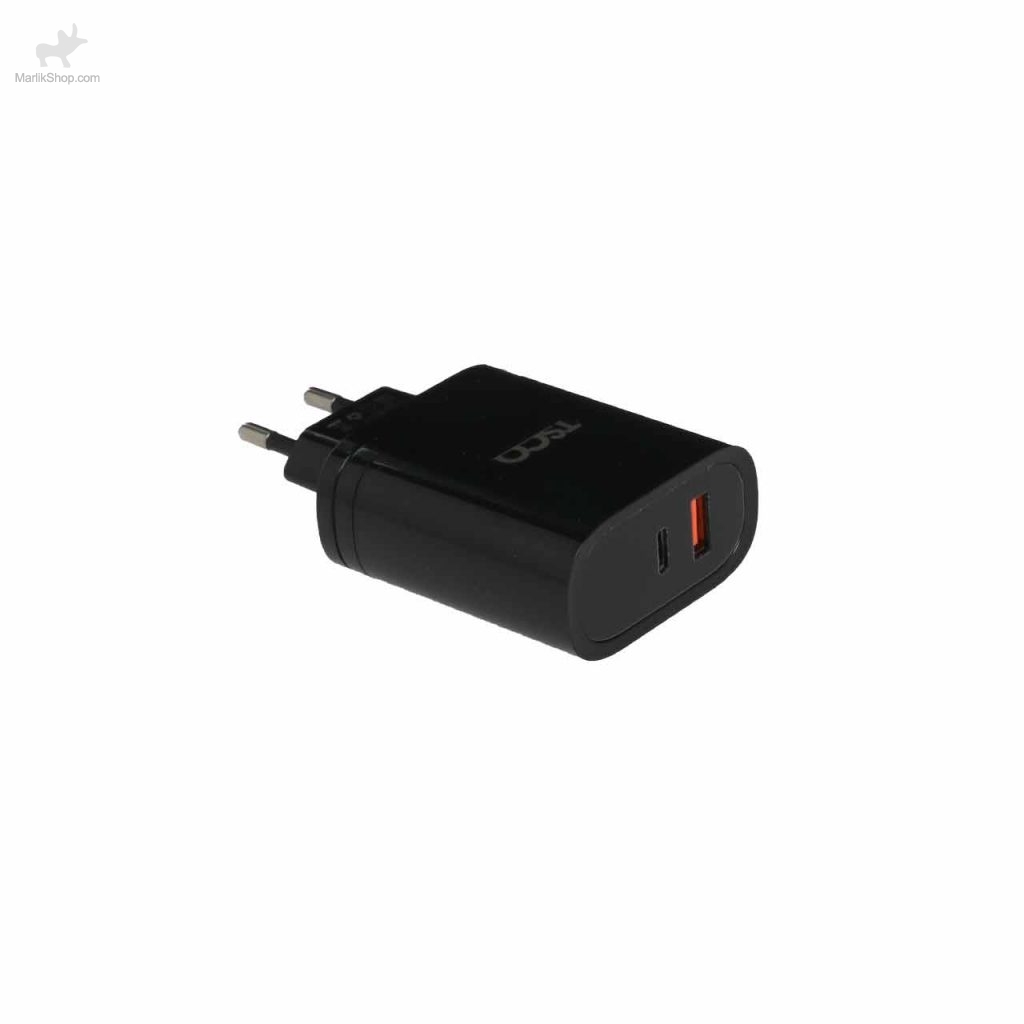 شارژر دیواری PD و فست دو پورت تسکو مدل TTC66 38W همراه با کابل شارژ TYPE-C –