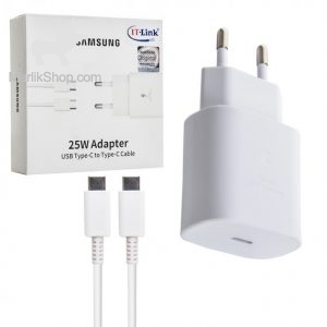 شارژر دیواری 25 وات +کابل (Type-C to Type-C) سامسونگ (Samsung)مدل EP-TA800